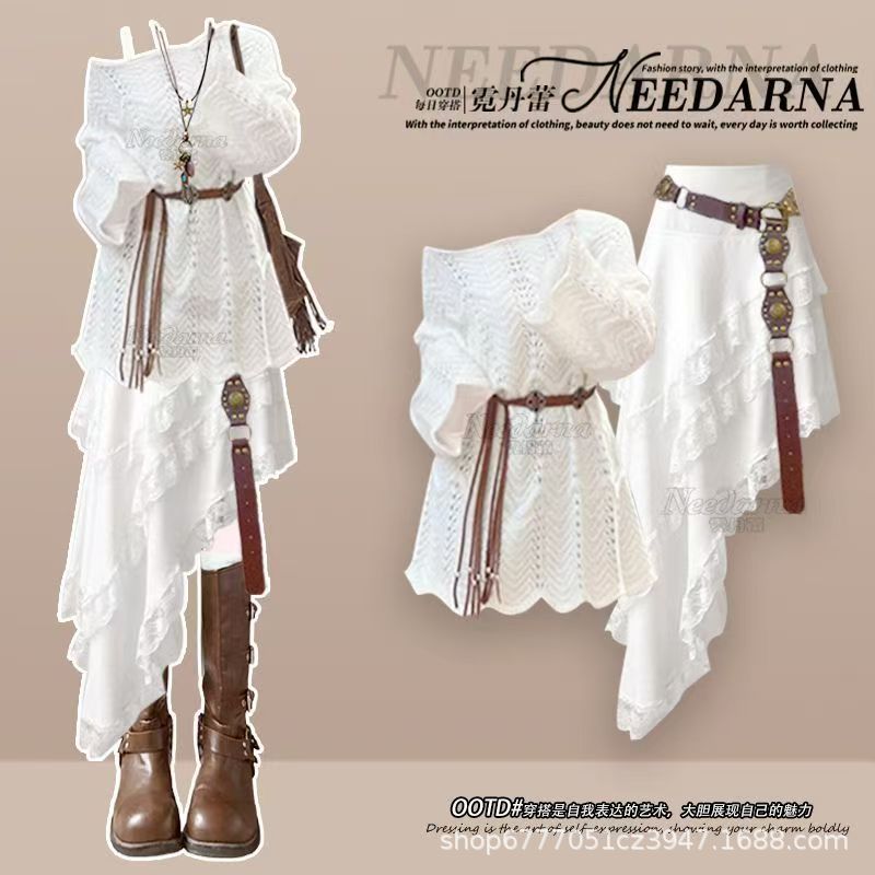 Men'S Fashion Line - Set Dua Potong Wanita Elegan: Atasan
