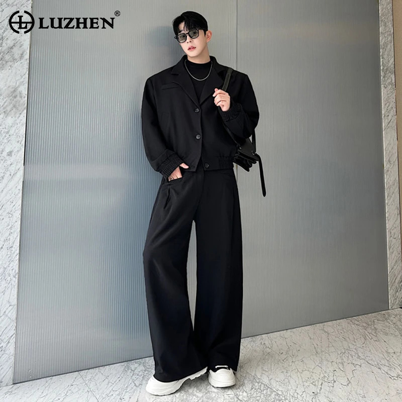 Men'S Fashion Loose Pants - LUZHEN Blazer Musim Semi Jaket Kasual