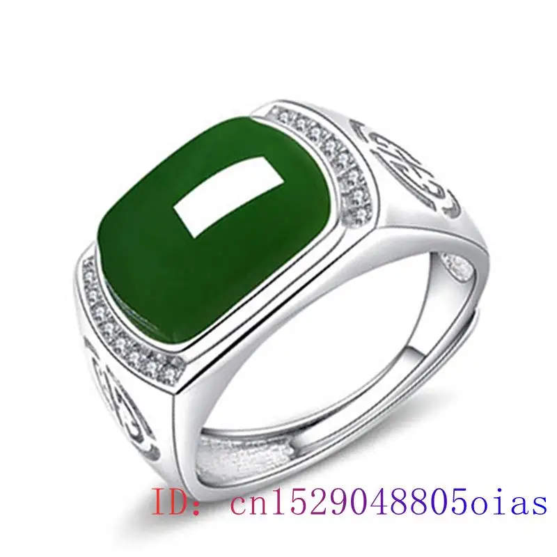 Men'S Fashion Rings - Cincin Giok Hijau Hadiah Fashion Pria