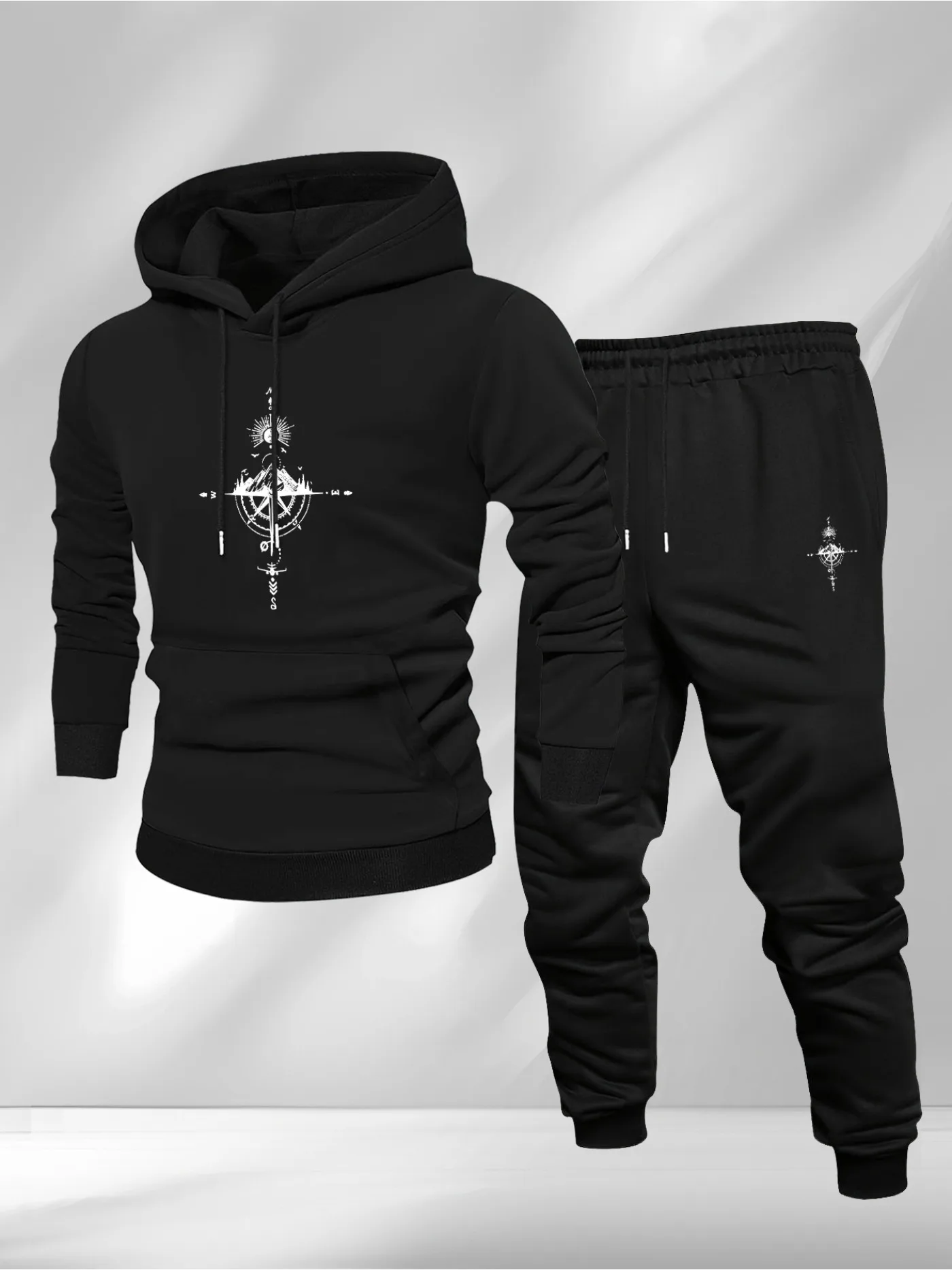 Mens Fashion Urban - Hoodie dan Celana Olahraga Pria Motif