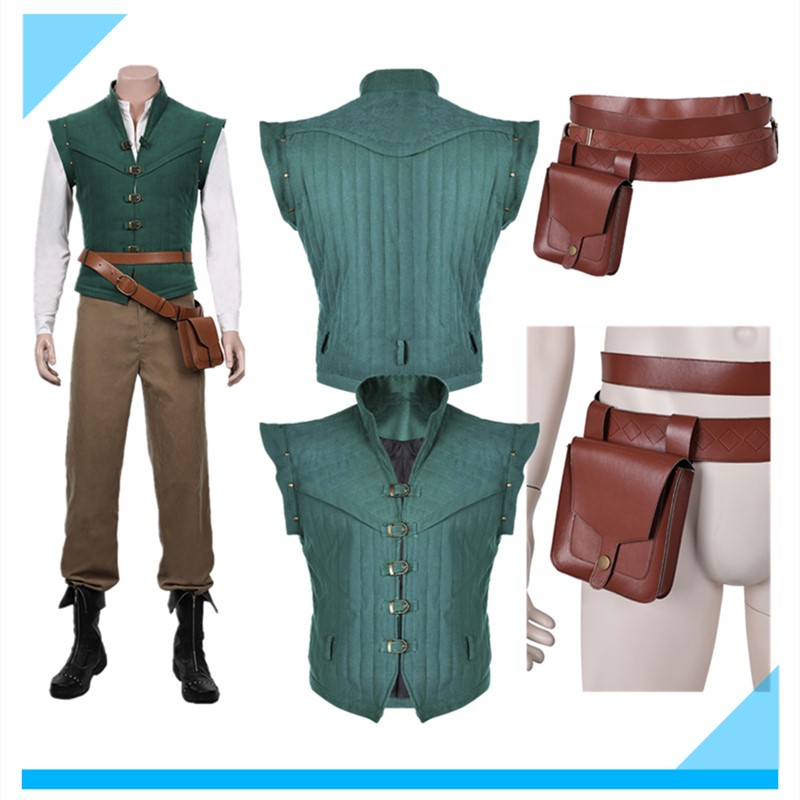 Mens Fashion Vest - Kostum Cosplay Disguise Flynn Prince Rider