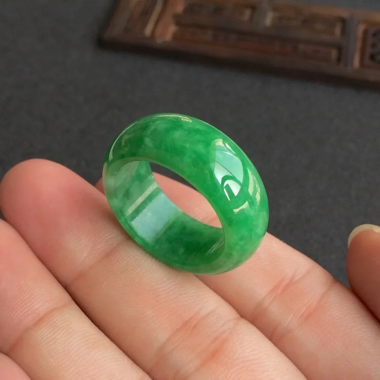 Men'S Fashion Rings - Alam Hijau Cincin Giok Jadeite Jimat