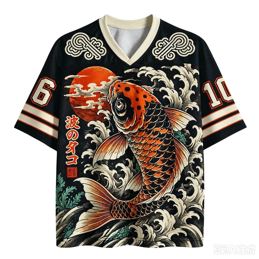 Men'S Fashion V Neck T Shirts - Kaos Pria V-Neck Cetak 3D Motif
