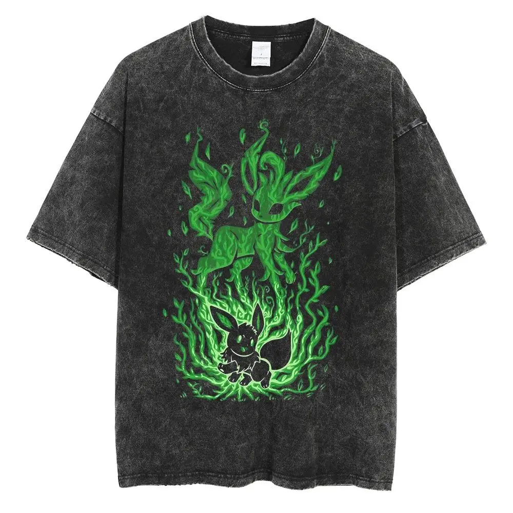 Men'S Fashion Evolution - Kaus Katun Vintage Musim Panas Pokemon