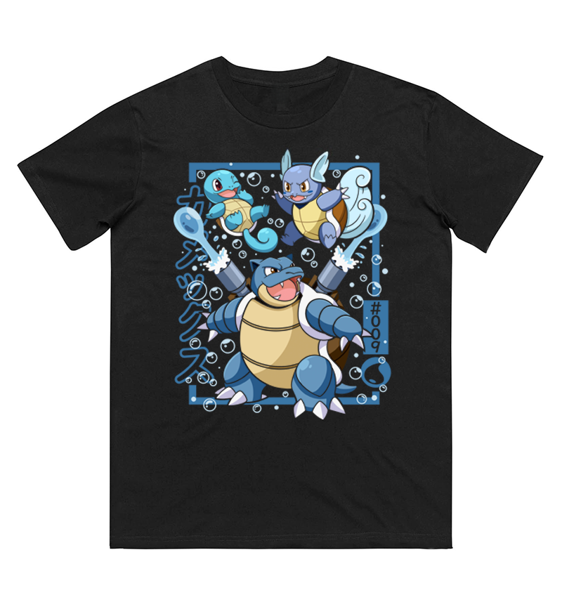 Men'S Fashion Evolution - Kaus Katun Murni Gambar Evolusi Pokémon
