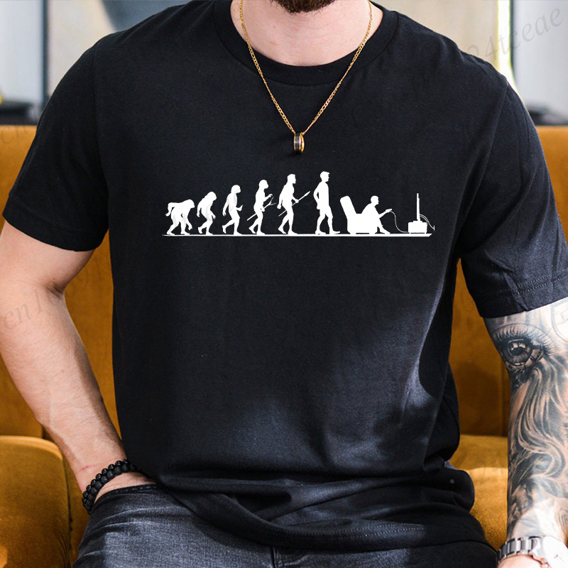 Men'S Fashion Evolution - Kaus Pria Musim Panas Kaus Gamer