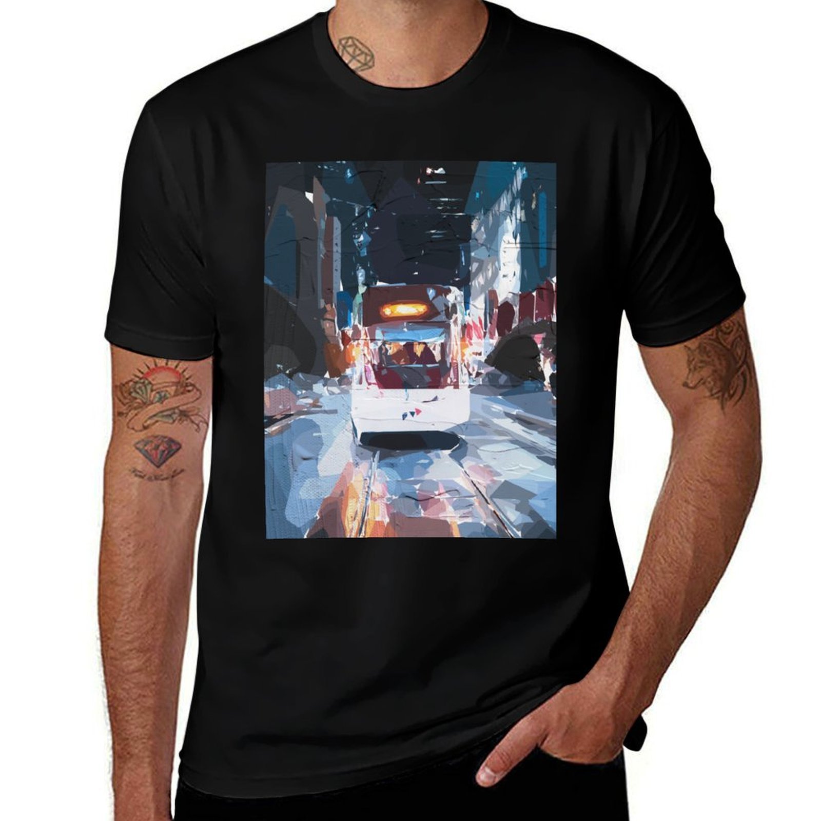 Mens Fashion Melbourne - Melbourne Trams T-Shirt Fashion Kasual Atasan