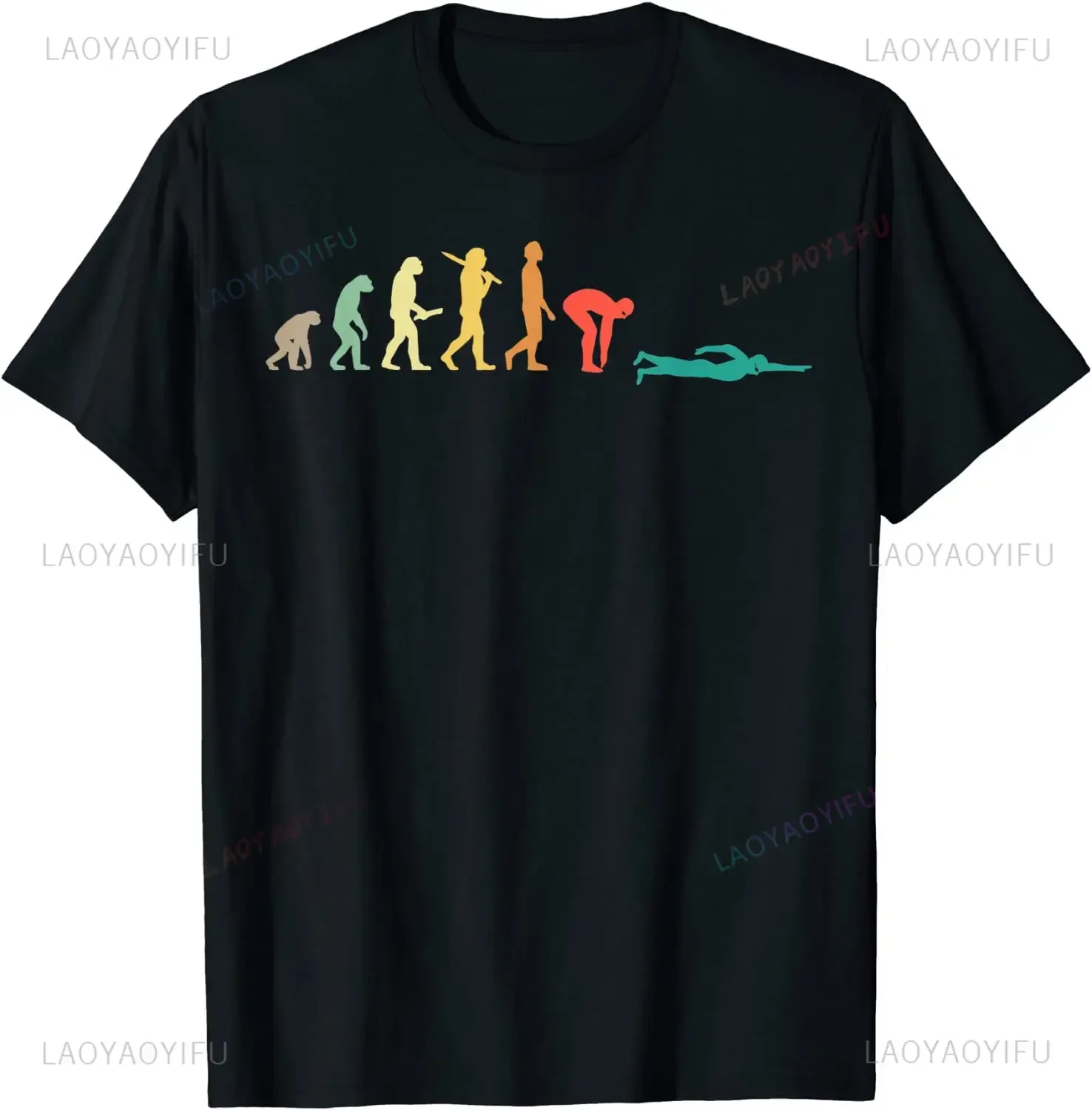 Men'S Fashion Evolution - Kaus renang grafis Retro hadiah untuk
