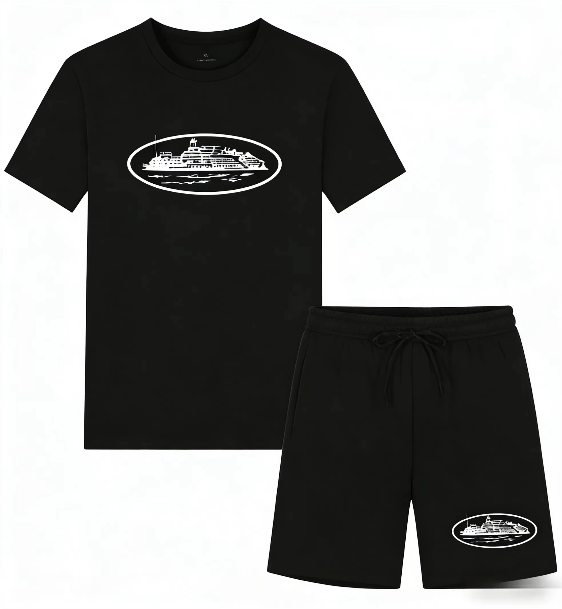 Mens Fashion Ideas - Kaos dan Celana Pendek Motif Perahu