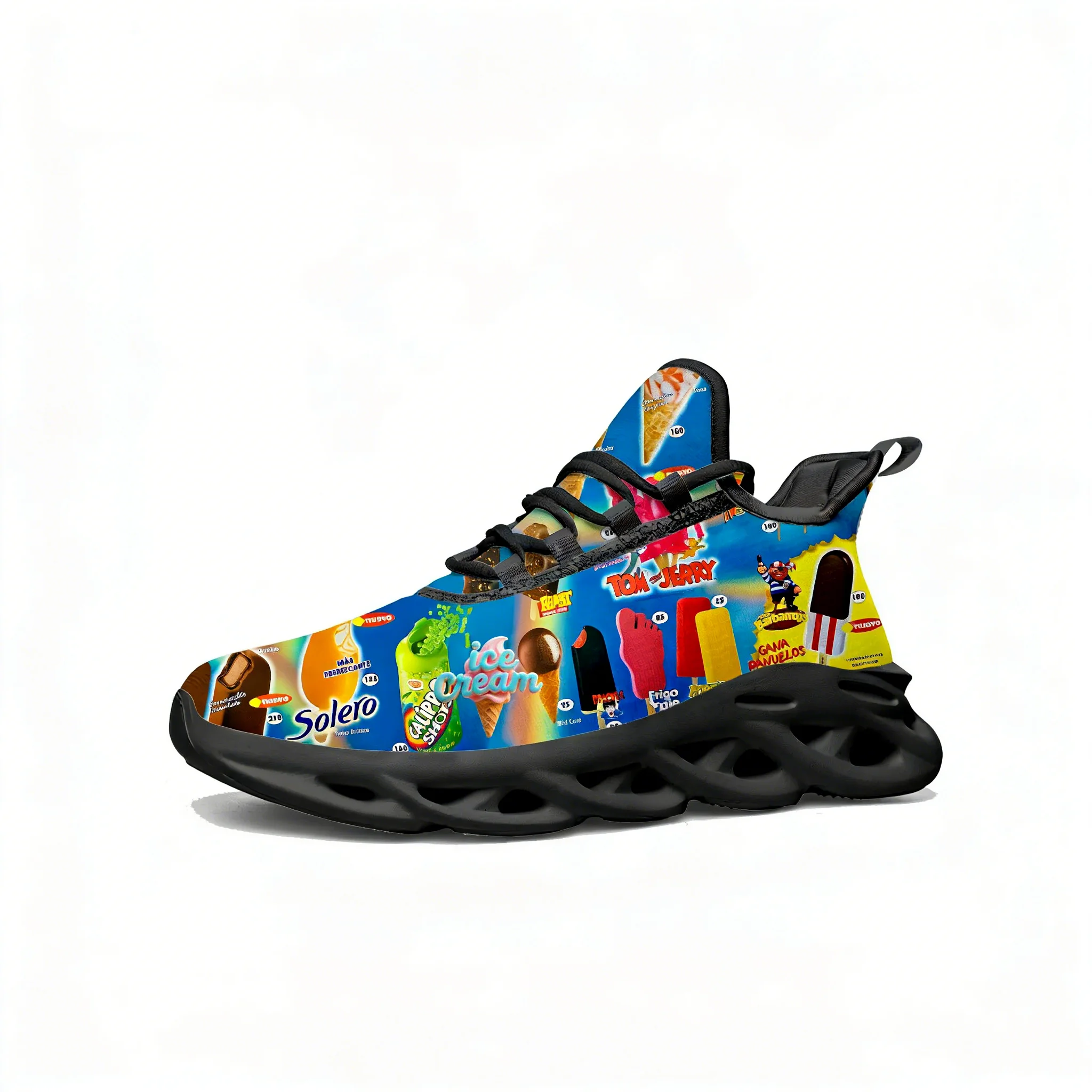 Men'S Fashion Running Shoes - Sepatu Jaring Renda Es Krim Sepatu