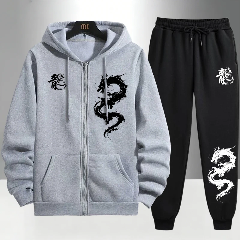 Setelan Olahraga Motif Naga Ci - Mens Fashion Urban ulasan dan harga
