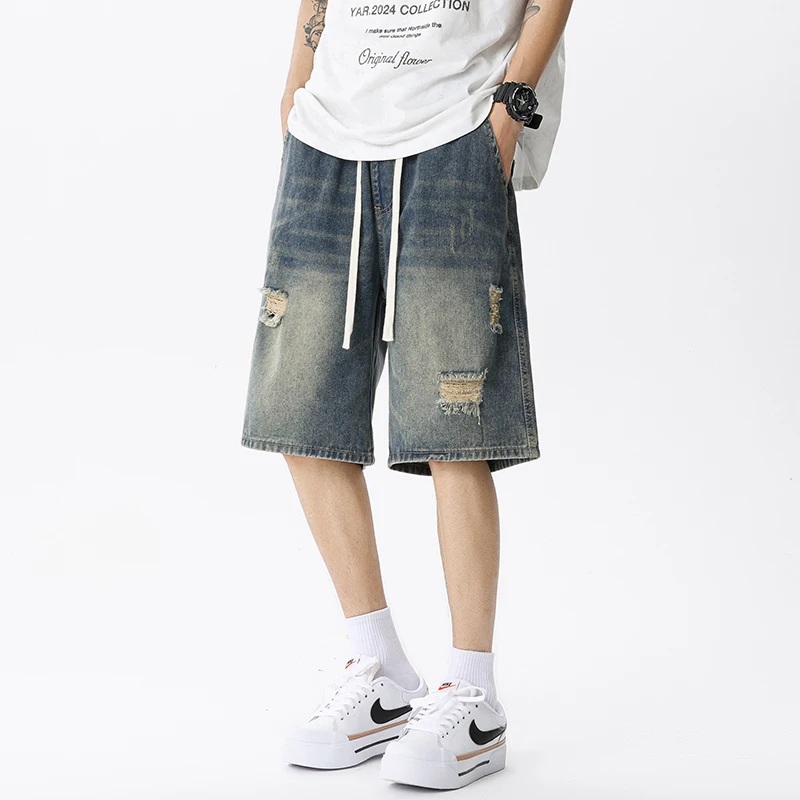 Celana pendek Denim tipis musi - Men'S Fashion Loose Pants ulasan dan harga
