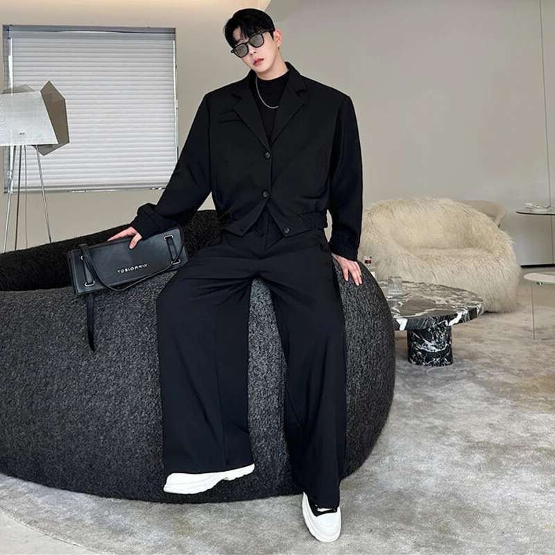 LUZHEN Blazer Musim Semi Jaket - Men'S Fashion Loose Pants ulasan dan harga
