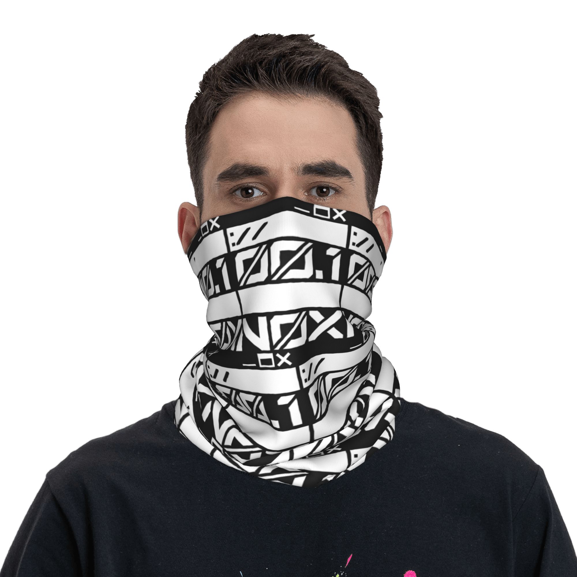 Penutup Leher Pola Industrial  - Mens Fashion Urban ulasan dan harga