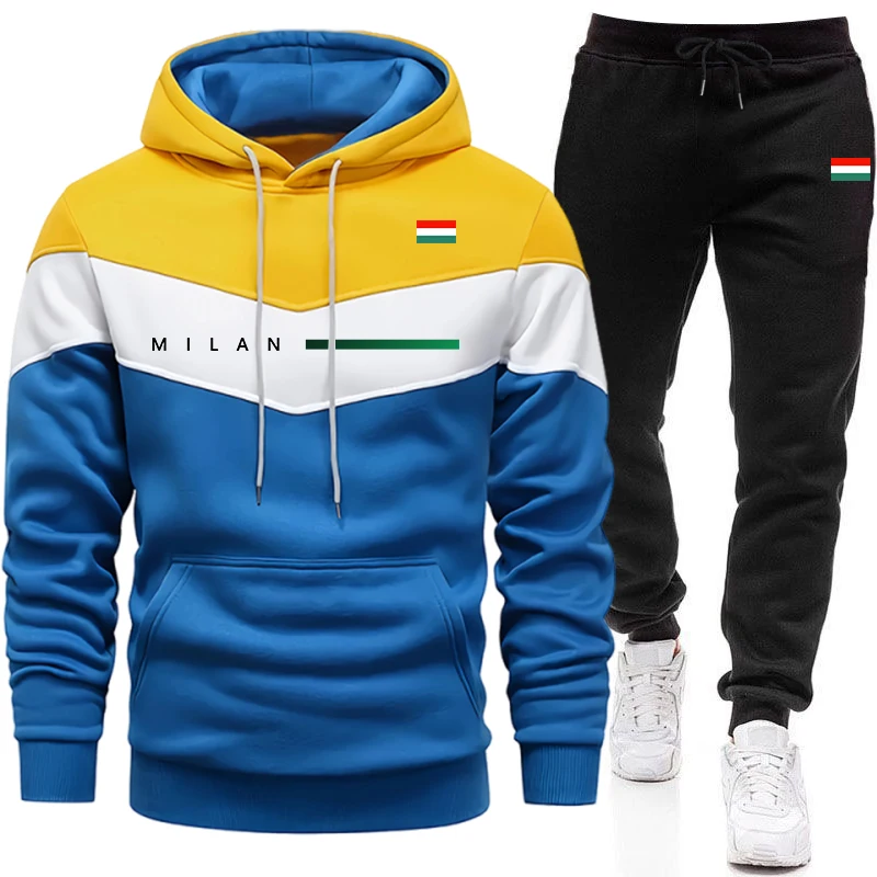 Setelan Hoodie Pria Italia unt - Mens Fashion Urban ulasan dan harga