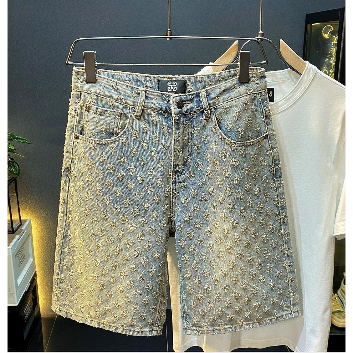 Celana Pendek Denim High Stree - Men'S Fashion Loose Pants ulasan dan harga