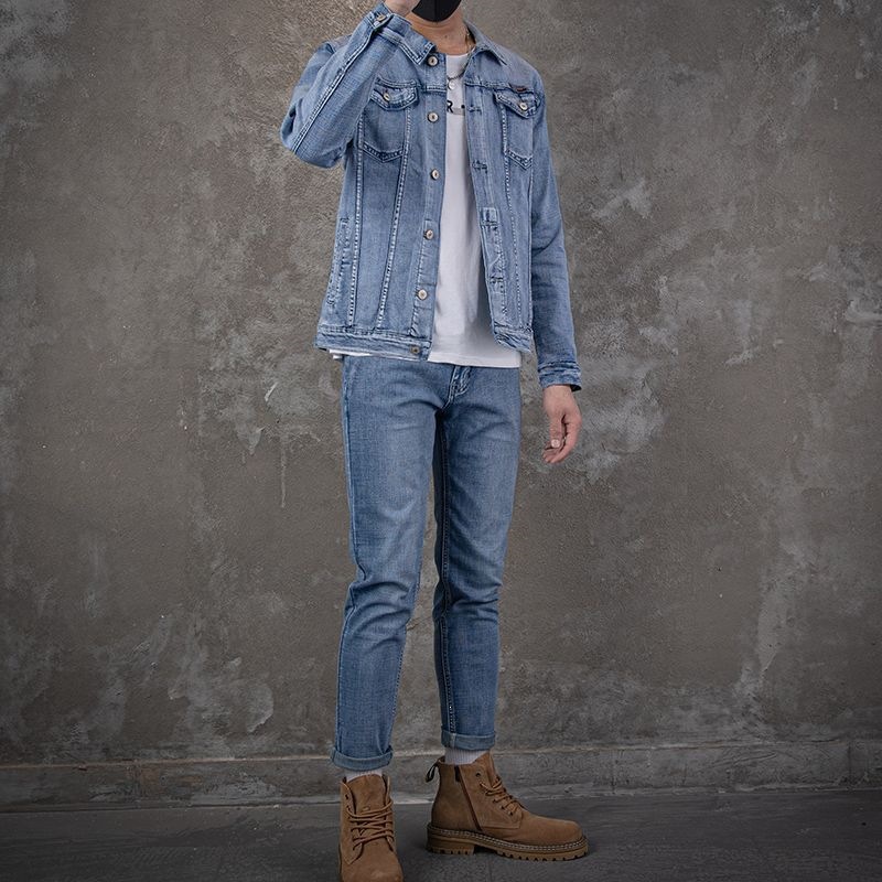 Setelan Jaket Denim Kasual Pri - Men'S Fashion Loose Pants ulasan dan harga