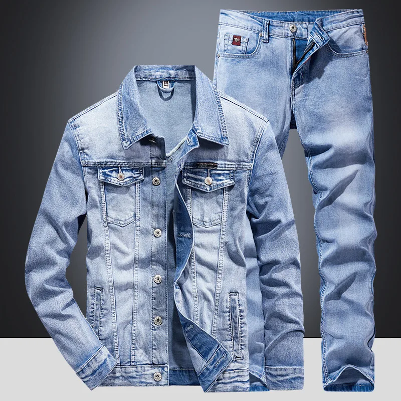 Setelan Jaket Denim Kasual Pri - Men'S Fashion Loose Pants ulasan dan harga