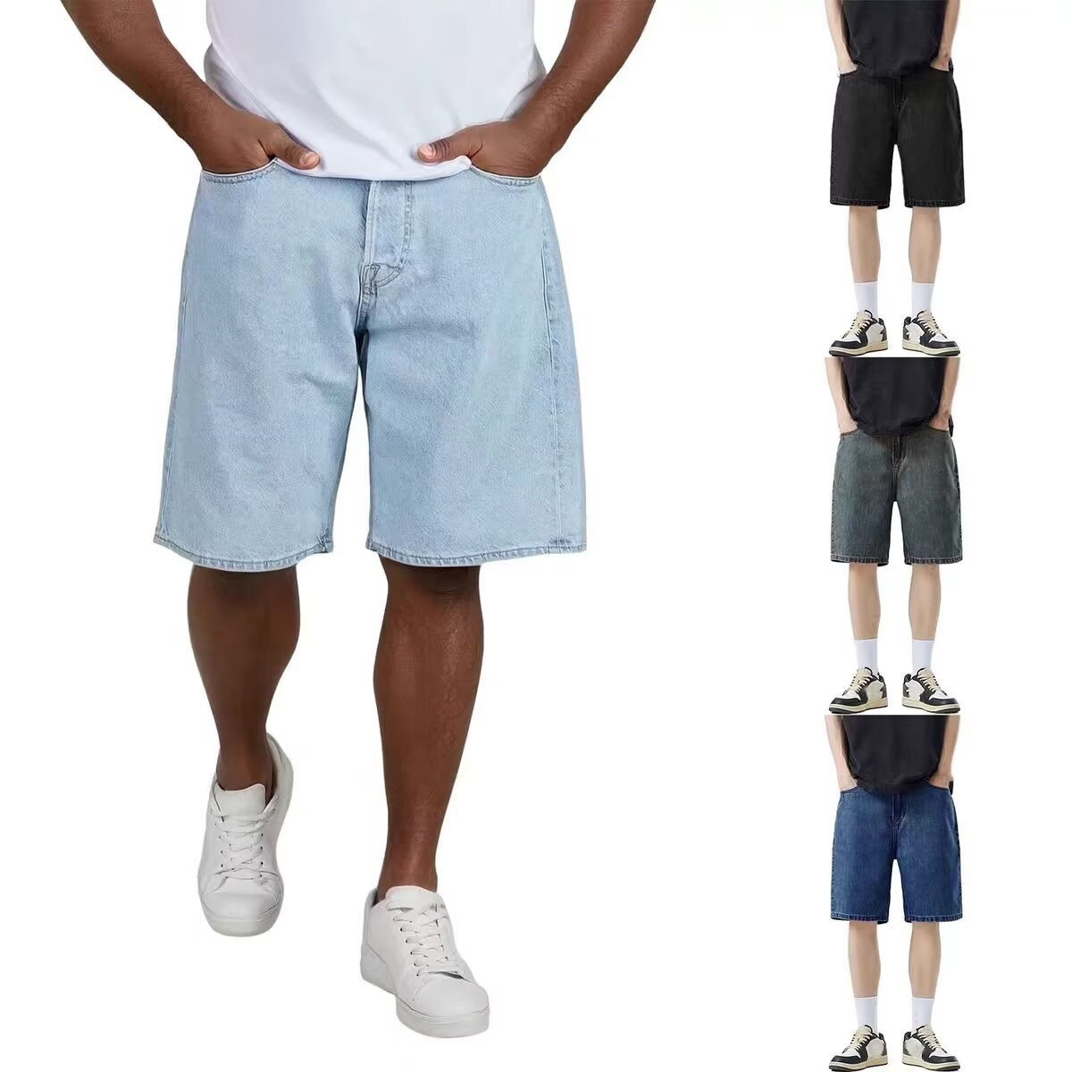 Celana Jeans Pria Gaya Korea V - Men'S Fashion Loose Pants ulasan dan harga