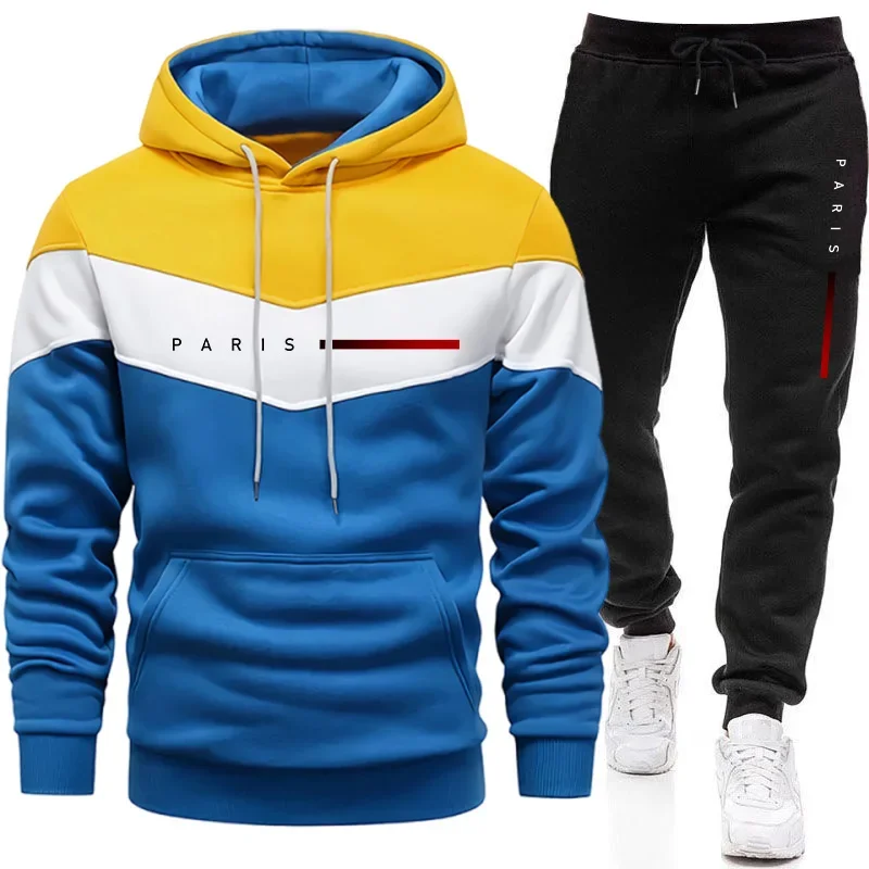 Setelan Hoodie Pria Paris Fash - Mens Fashion Urban ulasan dan harga