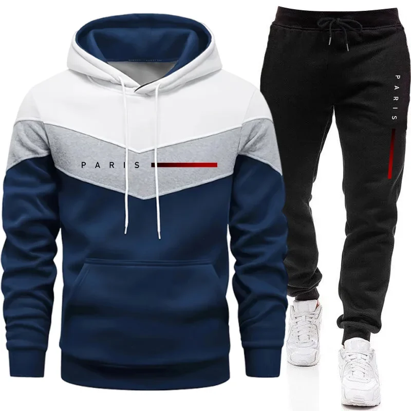 Setelan Hoodie Pria Paris Fash - Mens Fashion Urban ulasan dan harga