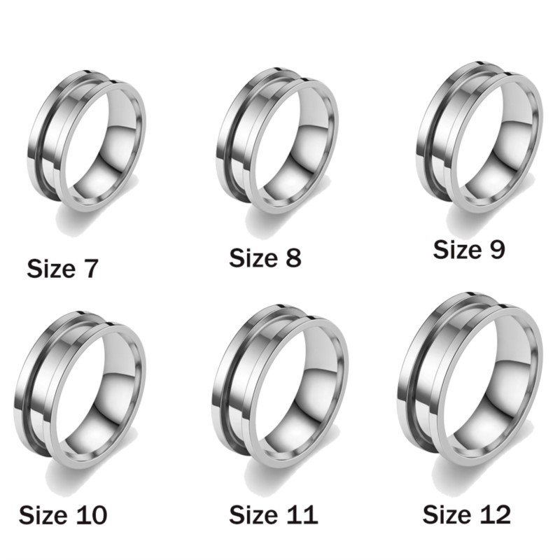 5pcs 7/8/9/10/11/12 Ring Core  - Men'S Fashion Rings ulasan dan harga