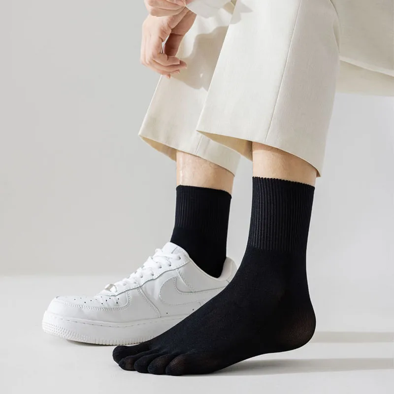 4 Pasang Kaus Kaki Lima Jari T - Socks Ankle Men ulasan dan harga