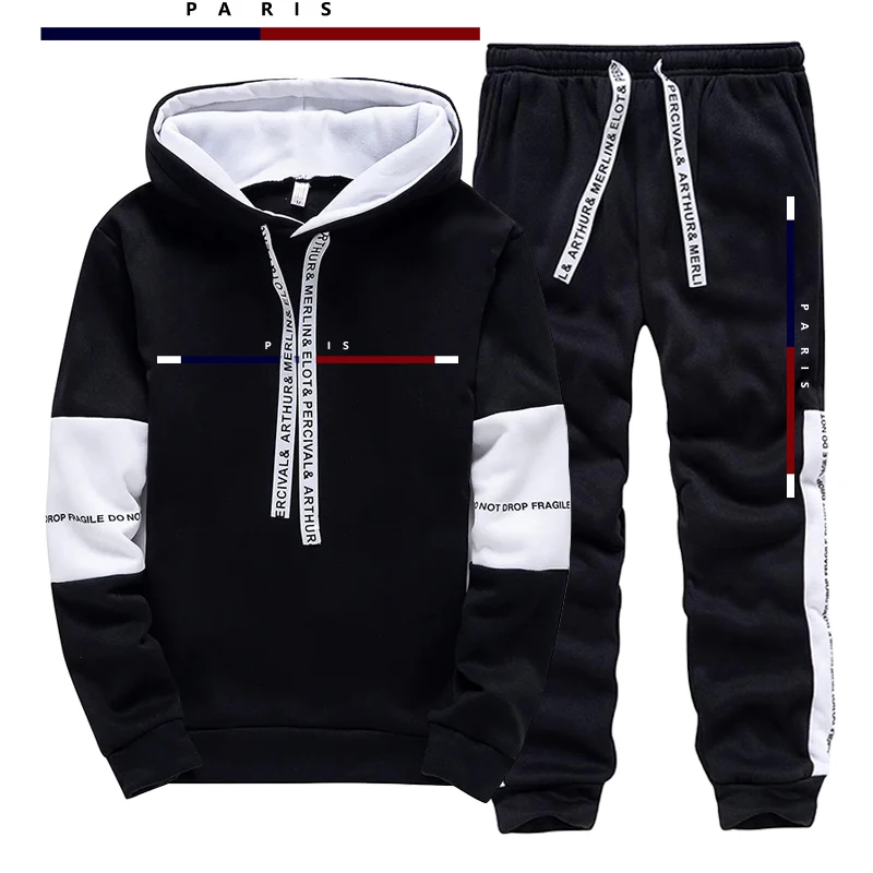 Setelan Pria Motif Cetak Paris - Mens Fashion Urban ulasan dan harga