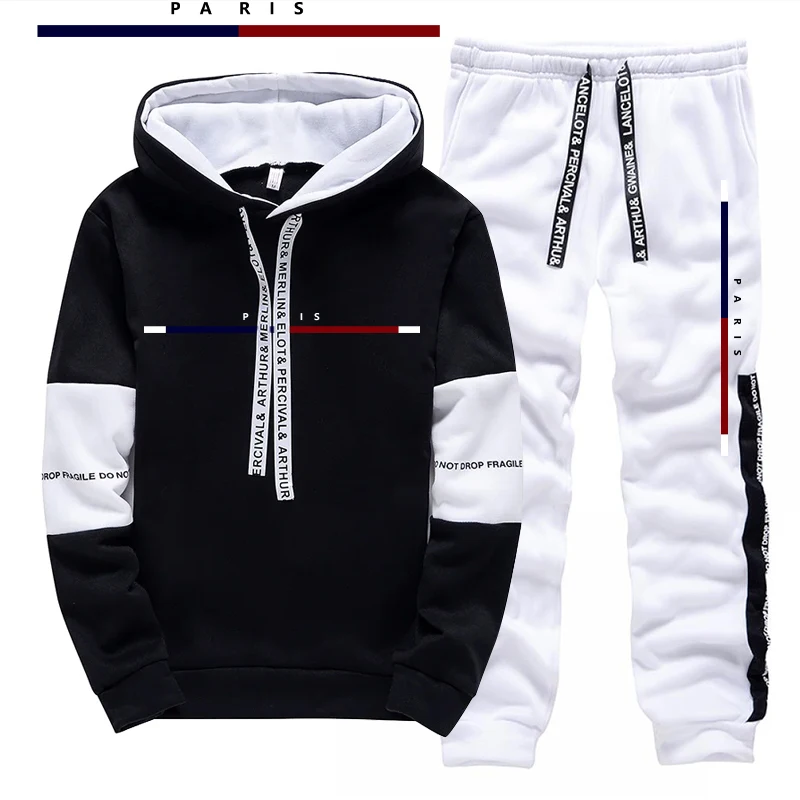 Setelan Pria Motif Cetak Paris - Mens Fashion Urban ulasan dan harga