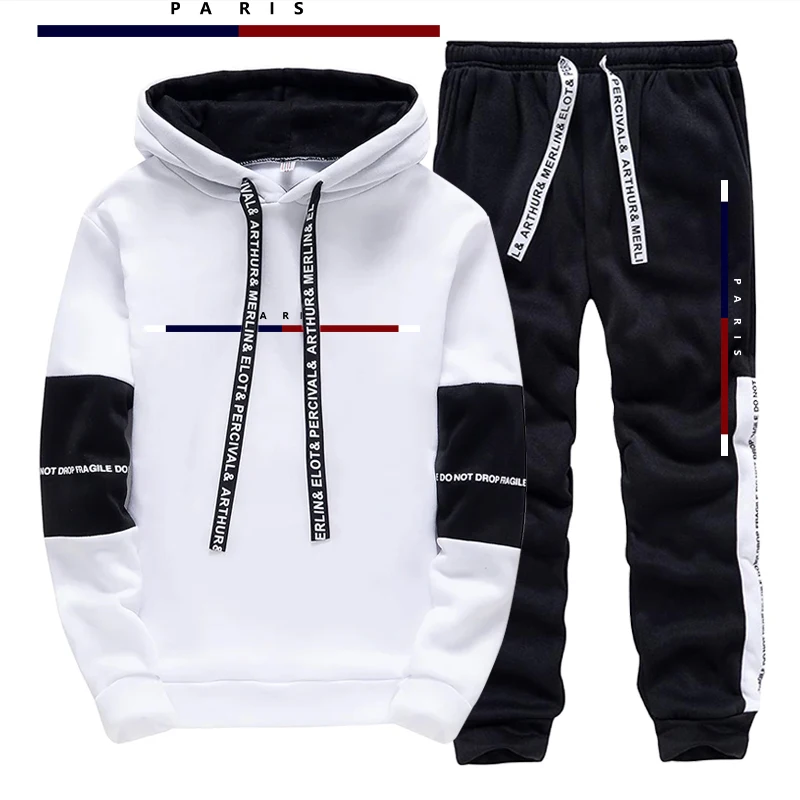 Setelan Pria Motif Cetak Paris - Mens Fashion Urban ulasan dan harga